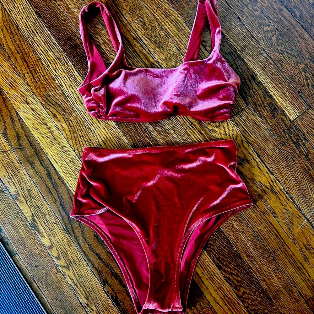 Aerie Velvet Auburn Red Orange Bikini 👙